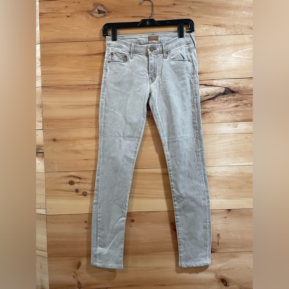 Mother Grey Skinny The Looker Pop Jeans in Driftwood Size 26 - Picture 2 of 9